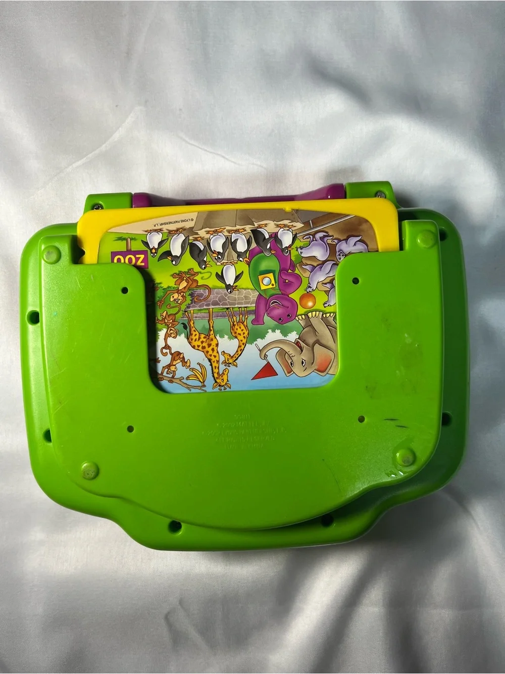 Vintage 2002 Barney Interactive Educational Laptop Learning Toy w/ 5 Discs Works
